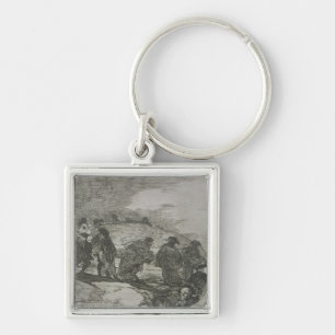 Francisco Jose de Goya y Lucientes gör de inte Fyrkantig Silverfärgad Nyckelring