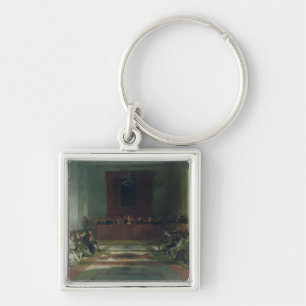 Francisco Jose de Goya y Lucientes juntaen av Fyrkantig Silverfärgad Nyckelring