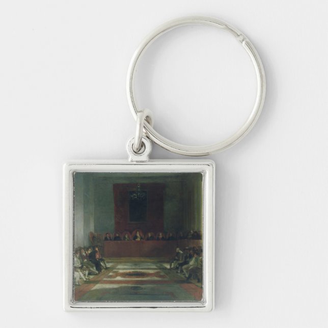 Francisco Jose de Goya y Lucientes | juntaen av Fyrkantig Silverfärgad Nyckelring (Framsidan)