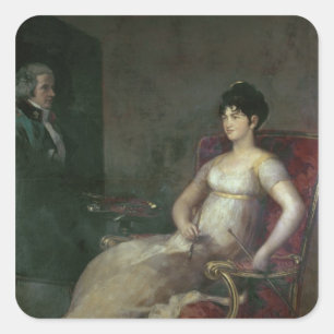 Francisco Jose de Goya y Lucientes   Marquesaen Fyrkantigt Klistermärke