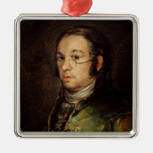 Francisco Jose de Goya y Lucientes   självporträ Julgransprydnad Metall