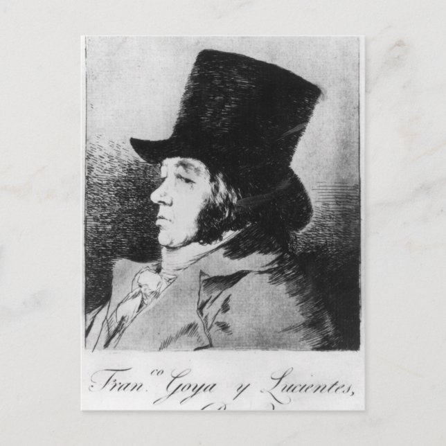 Francisco Jose de Goya y Lucientes | SJÄLVPORTRÄTT Vykort (Framsida)