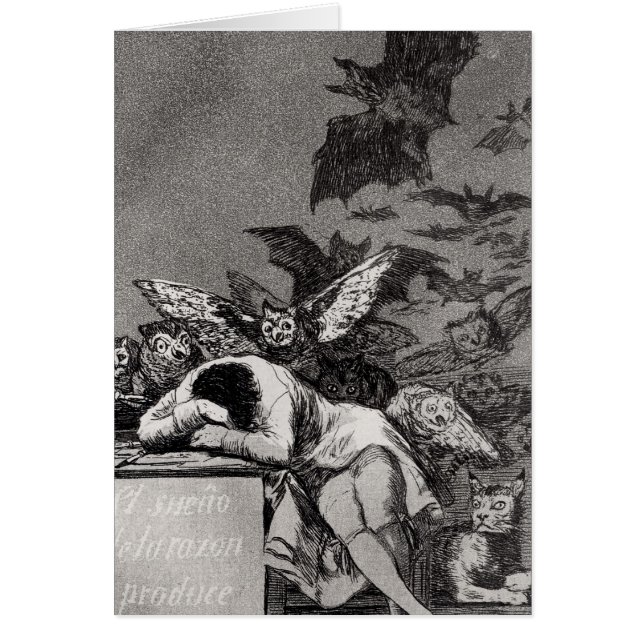 Francisco Jose de Goya y Lucientes | sömnen av Hälsningskort (Framsidan)