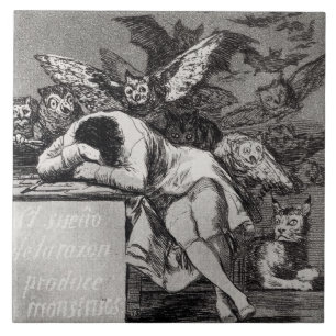 Francisco Jose de Goya y Lucientes sömnen av Kakelplatta