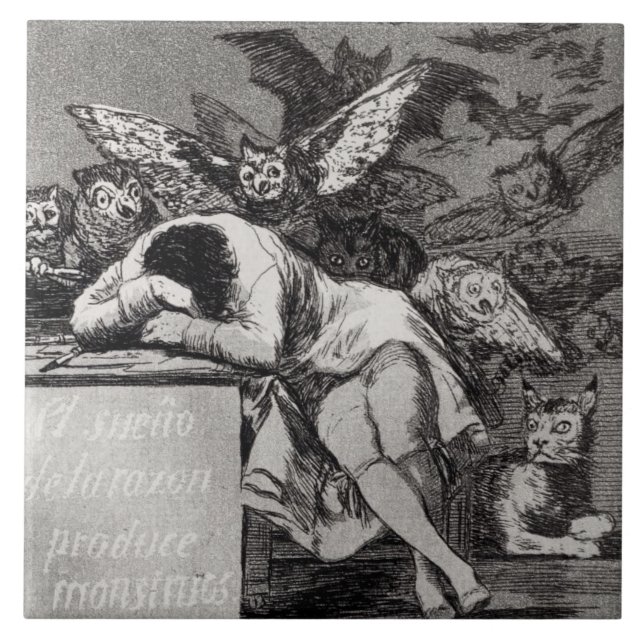 Francisco Jose de Goya y Lucientes | sömnen av Kakelplatta (Framsidan)