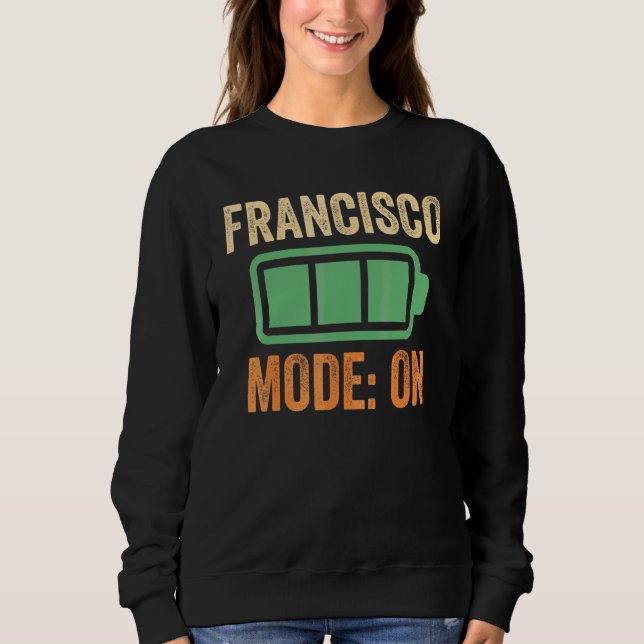 Francisco-läge för batteridesign t shirt (Framsida)