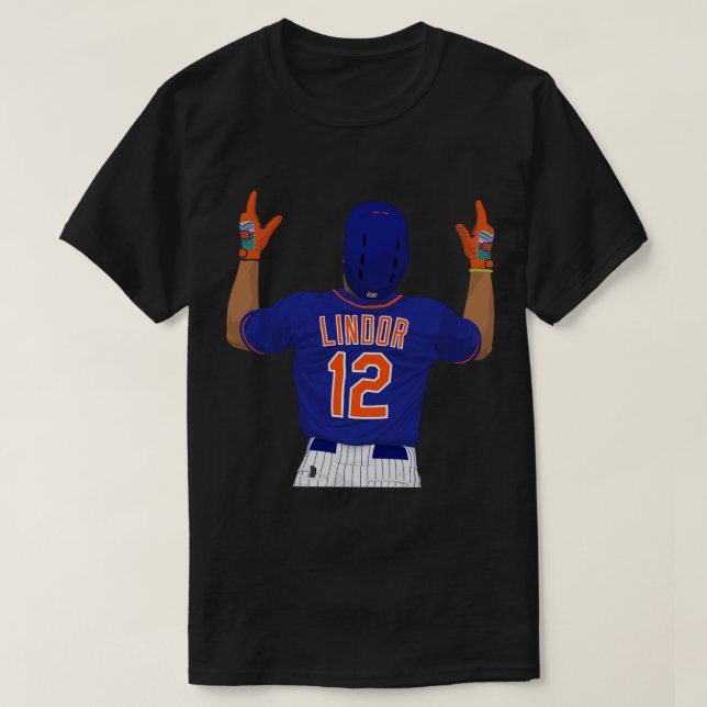 Francisco Lindor 12 Sticker T Shirt (Design framsida)