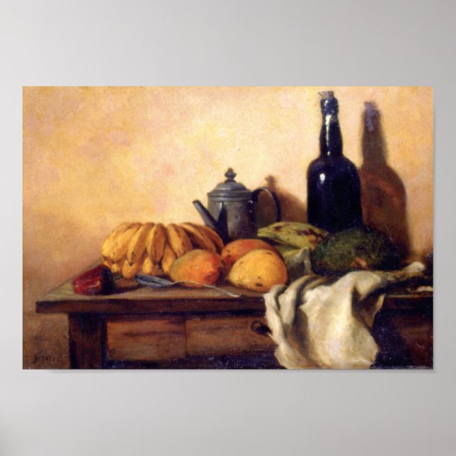 Francisco Oller still Life Guanabana Poster (Framsidan)