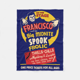 Francisco Vintage Spook Show Poster Fleecefilt