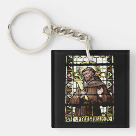 Franciskanmunk glasmålning