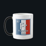 Francium - Frankrike Flagga Fransk Science Magisk Mugg<br><div class="desc">Ha lite roligt med den här roliga Francium - Frankrike Flagga Fransk Science-designen, eller ge som perfekt till dina patriotiska vetenskapsvänner och din familj. Anpassa med din egen text eller ett unikt meddelande om du vill lägga till personlig beröring.</div>