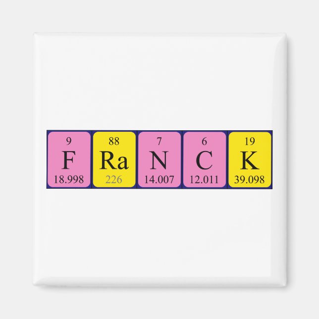 Franck Perical bord namn magnet (Framsidan)