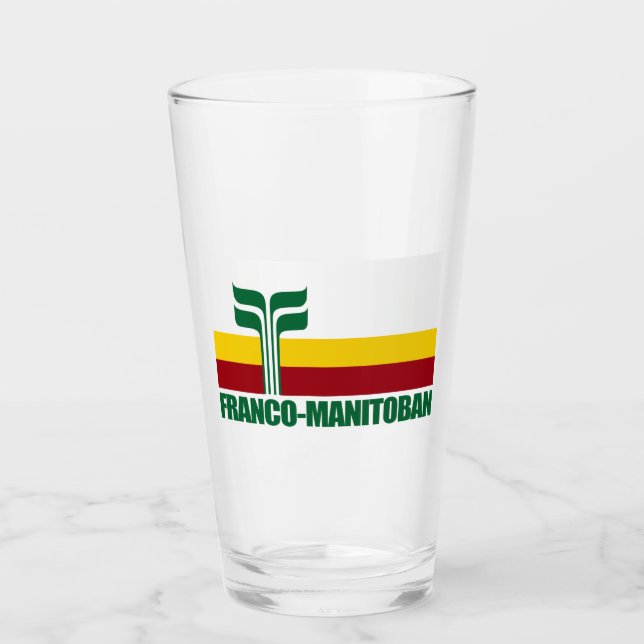 Franco-Manitoban Flagga Glaskopp (Framsida)