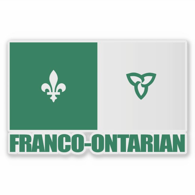 Franco-Ontarian flagga Klistermärken (Framsida)