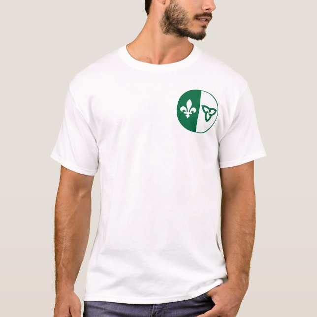 Franco-Ontarian Flagga Tee (Framsida)