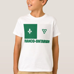 Franco-Ontarian Flagga Tee Shirt