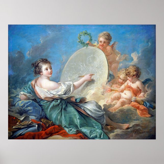 François Boucher Allegory of Painting Poster (Framsidan)