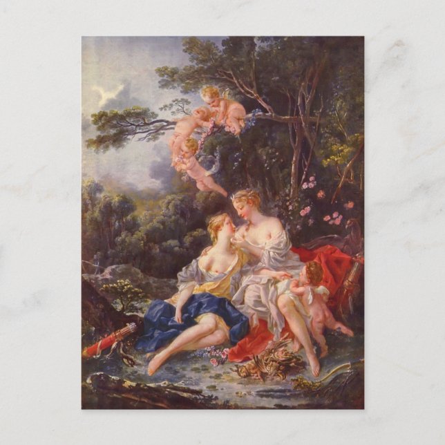 Francois Boucher - Jupiter och Callisto Vykort (Framsida)