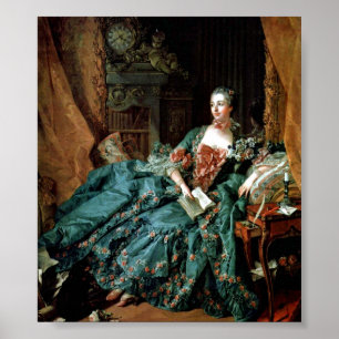 Francois Boucher - Madam de Pompadour Porträtt Poster