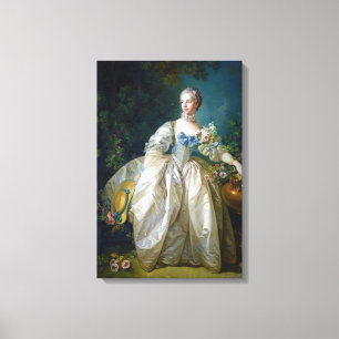 FRANCOIS BOUCHER - MADAME BERGERET porträtt art Canvastryck