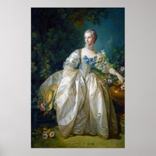 FRANCOIS BOUCHER - MADAME BERGERET porträtt art Poster