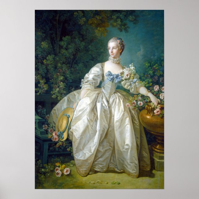 François Boucher Madame Bergeret Poster (Framsidan)