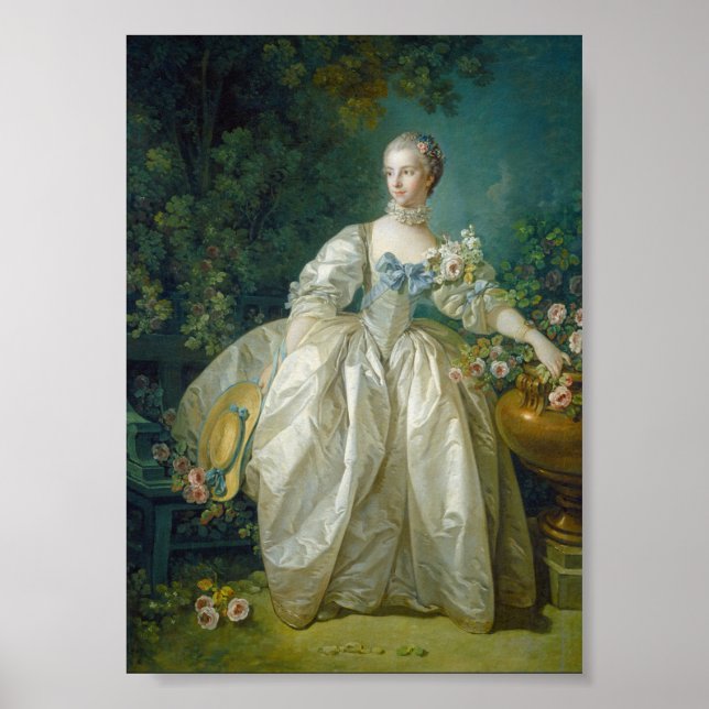 François Boucher - Madame Bergeret Print Poster (Framsidan)