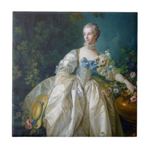 FRANCOIS BOUCHER - Porträttkonst för MADAM Kakelplatta