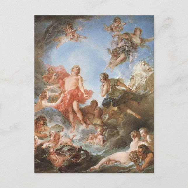 Francois Boucher Postcard Stigning Sol Vykort (Framsida)
