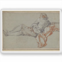 François Boucher - Reclining Male Figur