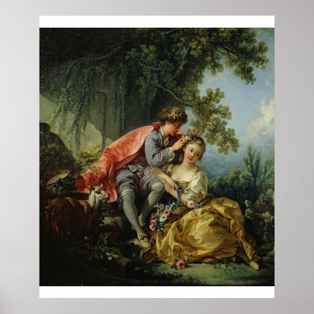 François Boucher The Four Seasons: Spring Frühling Poster (Framsidan)