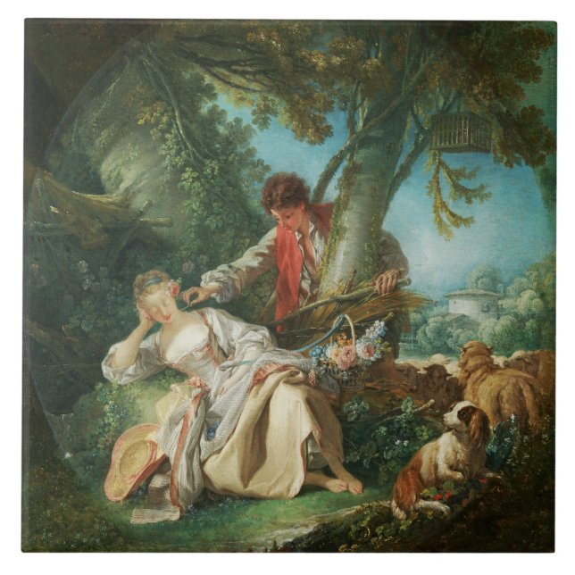 François Bouchers avbrutna viloläge Kakelplatta (Framsidan)