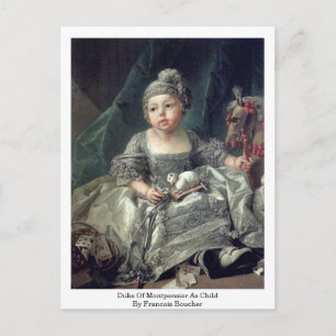 Francois Bouchers barnflicka i Montpensier Vykort