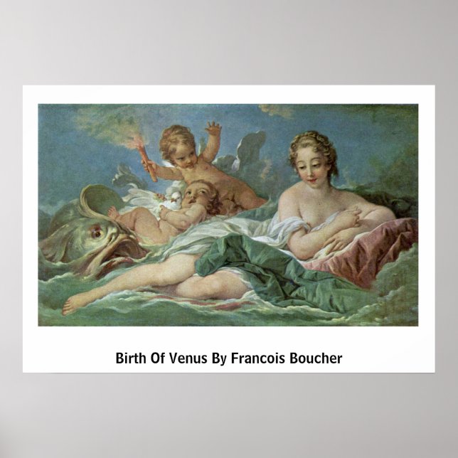 Francois Bouchers födelse av Venus Poster (Framsidan)