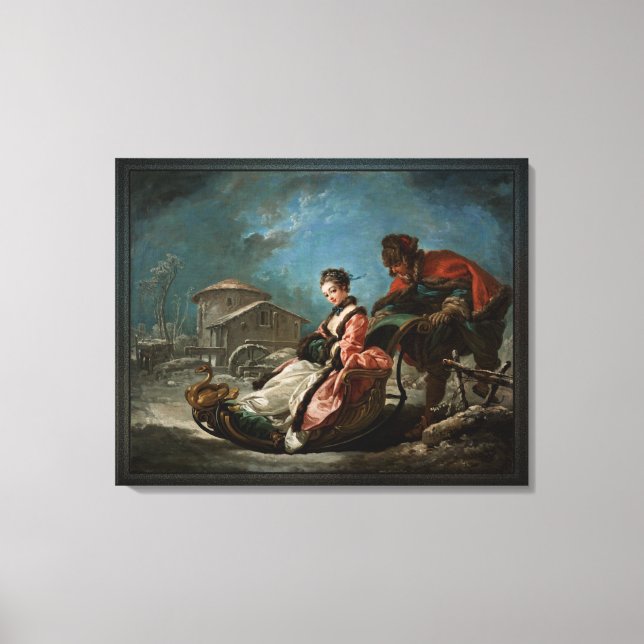 François Bouchers fyra säsonger av Winter Canvastryck (Framsida)