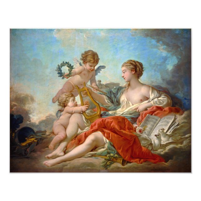 François Bouchers musikanklagelse Fototryck (Framsidan)