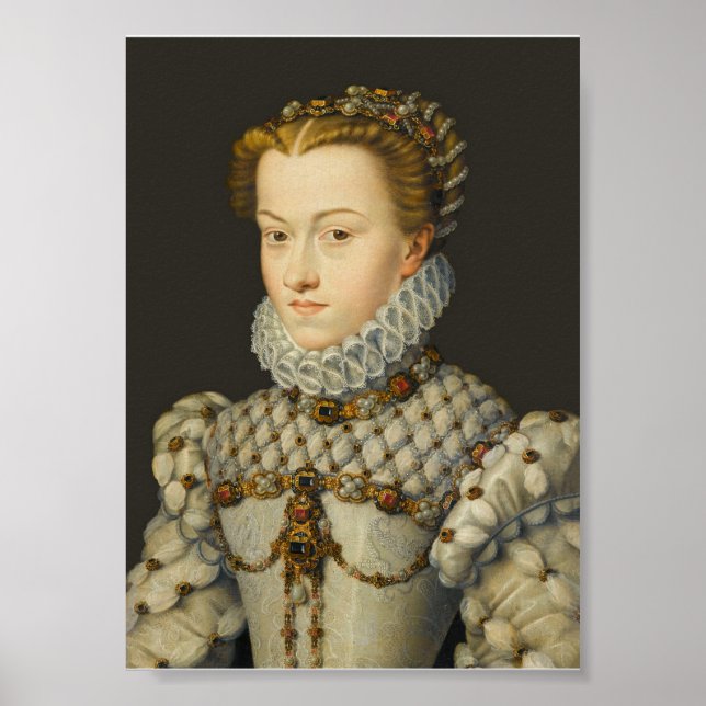 Francois Clouet - Elisabeth av Österrike Poster (Framsidan)