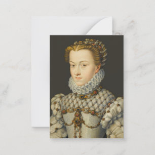 Francois Clouet - Elisabeth of Austria Anteckningskort