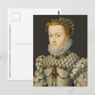 Francois Clouet - Elisabeth of Austria Vykort