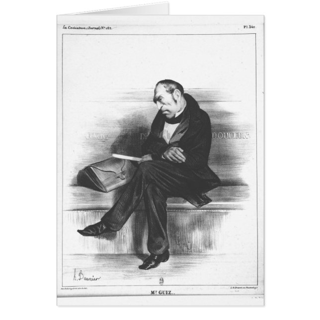 Francois Guizot , "La Hälsningskort (Framsidan)
