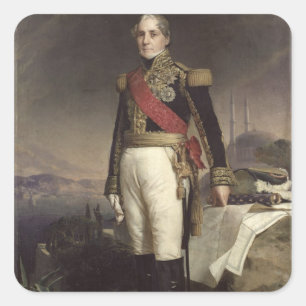 Francois-Horace Count Sebastiani, 1841 Fyrkantigt Klistermärke