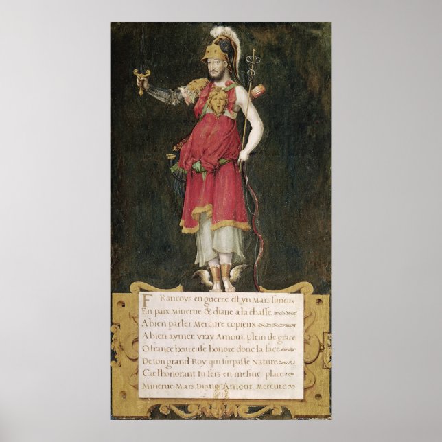 Francois I som kompositör gudom Poster (Framsidan)