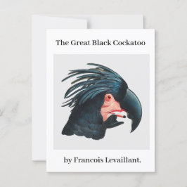 Francois Levaillants Underbara Black Cockatoo. Vykort