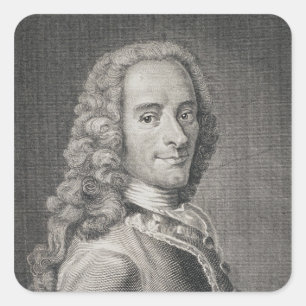 Francois Marie Arouet de Voltaire Fyrkantigt Klistermärke