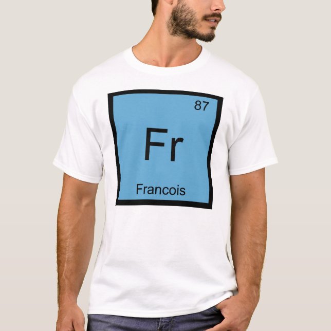 François Namé Kemi Element Periodiska Systemet T-shirt (Framsida)