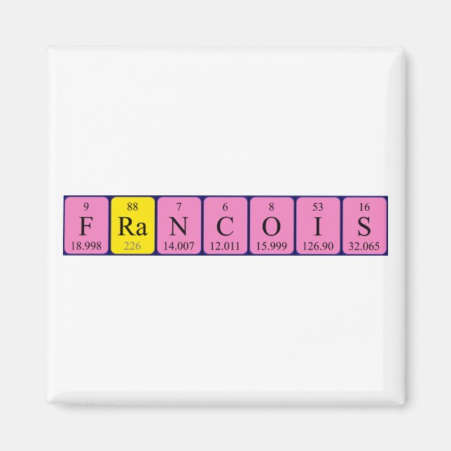 Francois Periois bord namn magnet (Framsidan)