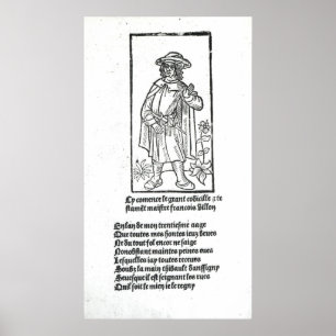 Francois Villon, från 'Oeuvres Poster