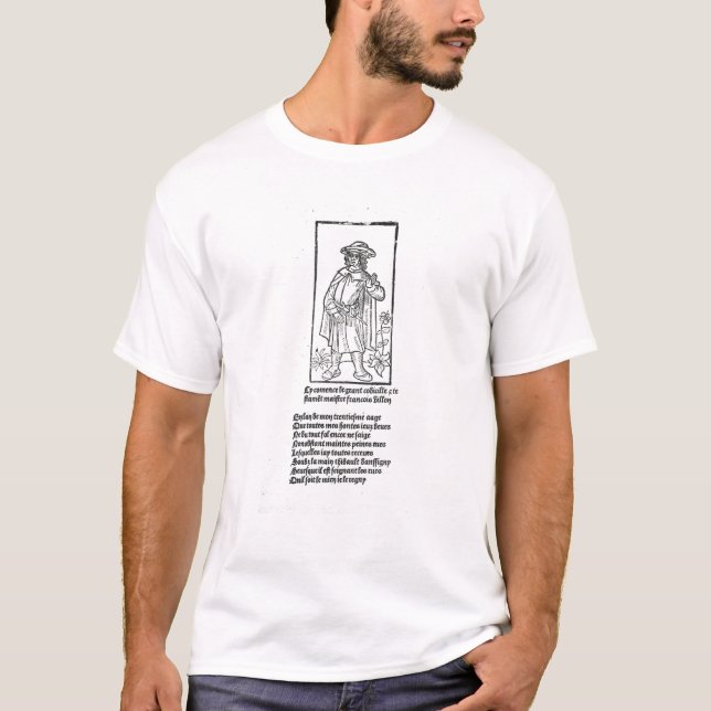 Francois Villon, från 'Oeuvres Tee Shirt (Framsida)