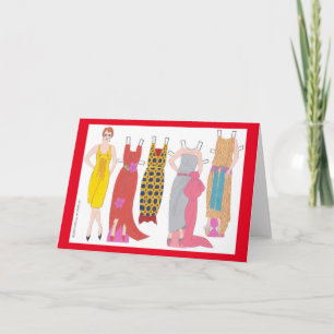 Francoise, Art Deco Dam av Frankrike Papper Doll Kort