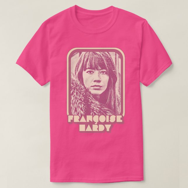 Francoise Hardy Retro Francophile Design 1 T Shirt (Design framsida)